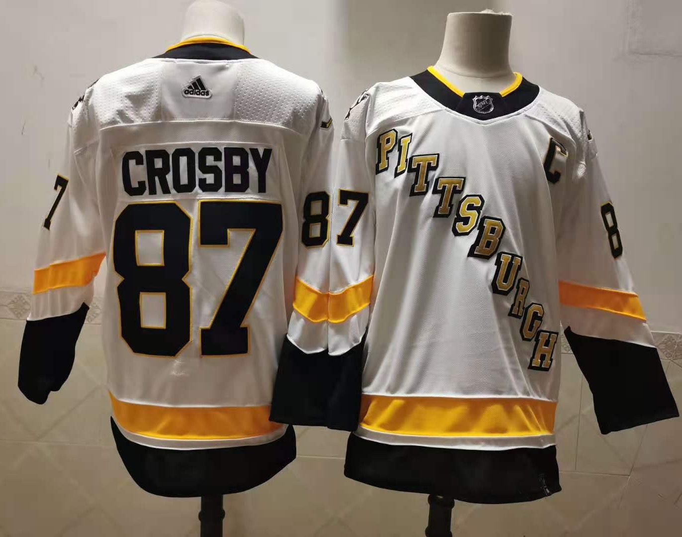 Men Pittsburgh Penguins #87 Crosby White Authentic Stitched 2020 Adidias NHL Jersey->pittsburgh penguins->NHL Jersey